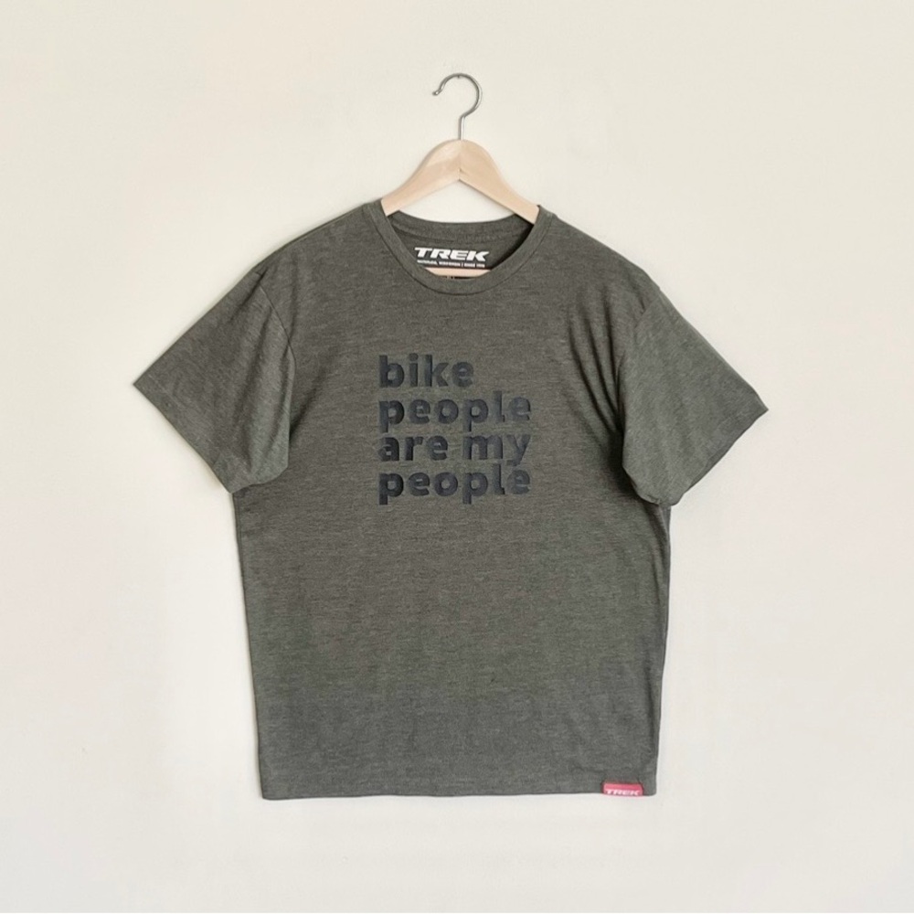 NEW Trek Bike People Text Graphic Dark Green T Shirt Adult size XL